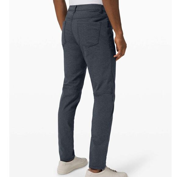 Lululemon ABC Pant Slim Tech Canvas Heathered Deep Navy Men's Size 28 x 29 EUC - Picture 4 of 10